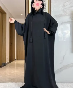 Ramadan Double Hood Abaya | Cotton Prayer Dress & Kaftan
