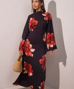 Alternative view of Eid Abaya Women Party Print Dress Muslim Jalabiya Dubai Vestidos Largos Party Caftan Kaftan Arab Long Robe Ramadan Dresses