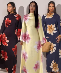 Eid Abaya Women Party Print Dress Muslim Jalabiya Dubai Vestidos Largos Party Caftan Kaftan Arab Long Robe Ramadan Dresses