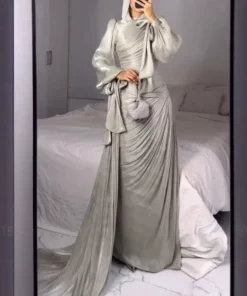 Embrace Ethereal Elegance in the Sparkling Flowing Sand Dress